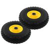 vidaXL Rodas p/ carrinho de carga manual 2 pcs PU maci&ccedil;o 3.00-4