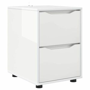vidaXL Arm&aacute;rio de arruma&ccedil;&atilde;o Branco Brilhante 40 x 48 x 57 cm