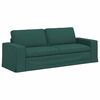 vidaXL Sof&aacute; Verde Escuro 222 x 80 x 82 cm tecido