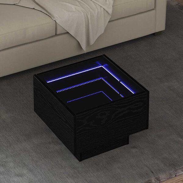 vidaXL Mesa de centro Carvalho preto 40 x 40 x 30 cm