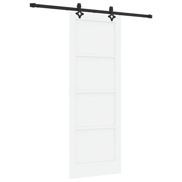 vidaXL Porta Deslizante Branco e Preto 78 x 211 cm