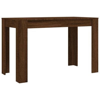 vidaXL Mesa jantar 120x60x76 cm derivados de madeira carvalho castanho