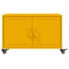 vidaXL Mesa de centro 68x50x43,5 cm aço amarelo mostarda