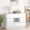 vidaXL Buffet Branco Brilhante 100 x 30 x 65,6 Madeira processada