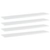 vidaXL Prateleiras estante 4pcs 100x20x1,5cm contrap. branco brilhante