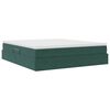 vidaXL Cama com arruma&ccedil;&atilde;o e colch&atilde;o Verde Escuro 160 x 200 cm Veludo