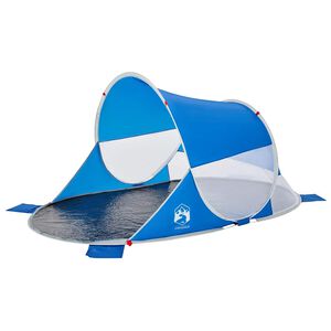 vidaXL Tenda de praia pop-up imperme&aacute;vel azul ciano