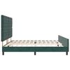vidaXL Cama Box com cabeceira Verde Escuro 200 x 200 cm Veludo