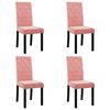 vidaXL Cadeiras de jantar 4 pcs veludo rosa