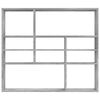 vidaXL Estante de parede 90x16x78 cm contraplacado cinzento cimento