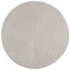 vidaXL Tapete interno GALATI Creme &Oslash; 160 CM Poli&eacute;ster