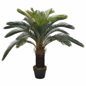 vidaXL Palmeira cica artificial com vaso 90 cm verde