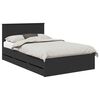 vidaXL Estrutura da Cama Preto 120 x 200 cm Madeira de Engenharia