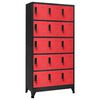vidaXL Cacifo 90x40x180 cm a&ccedil;o antracite e vermelho