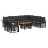 vidaXL Conjunto de Sof&aacute; de Jardim 11 unid. Preto e Cinza Escuro