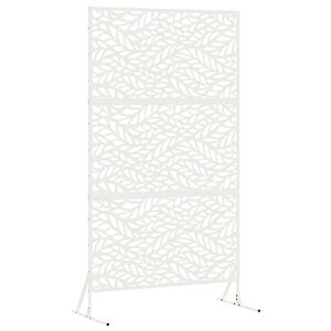 vidaXL Protetor de Privacidade Branco 100 x 50 x 180 cm A&ccedil;o
