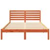 vidaXL Estrutura da Cama com cabeceira Marrom Cera 120 x 200 cm
