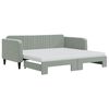 vidaXL Sof&aacute;-cama c/ gavet&atilde;o e colch&otilde;es 90x190 cm veludo cinzento-claro