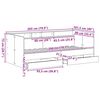 vidaXL Cama de Dia com gaveta Cinzeto 90 x 200 cm Madeira processada