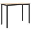 vidaXL mesa Natural 100 x 50 x 77 cm Madeira de Engenharia e A&ccedil;o