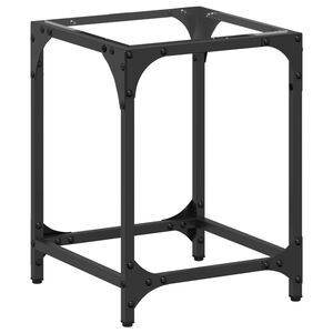 vidaXL Mesa de centro c/ topo em vidro transparente 30x30x40 cm a&ccedil;o