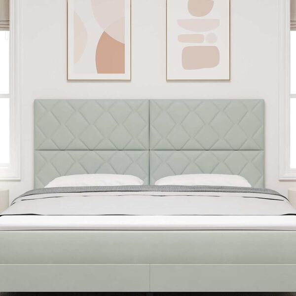 vidaXL Cabeceira Cinzento-claro 180 cm Veludo