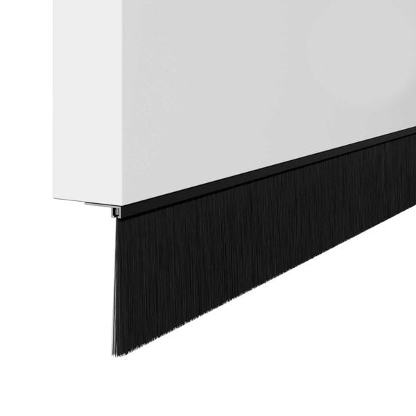 vidaXL Selos de Escovas para Porta com Parafuso 6 pcs Preto 100 cm