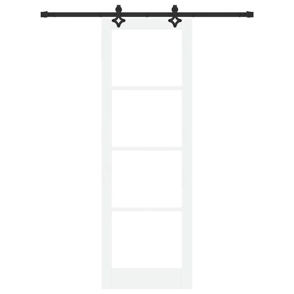 vidaXL Porta Deslizante ORKDAL Branco e Preto 78 x 232 cm