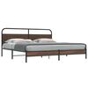 vidaXL Estrutura cama sem colch&atilde;o 183x213 cm metal carvalho castanho