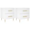 vidaXL Mesas de cabeceira 2 pcs 40x35x47,5 cm deriv. de madeira branco