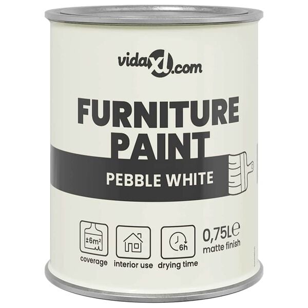 vidaXL Tinta para m&oacute;veis Branco 10 x 10 x 12 cm Impress&atilde;o em parede