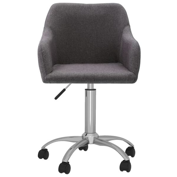 vidaXL Cadeiras de jantar girat&oacute;rias 4 pcs tecido cinzento-acastanhado