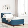 vidaXL Cama Box com colch&atilde;o Azul escuro 90 x 200 cm Veludo