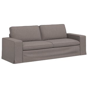 vidaXL Sof&aacute; Cinzento-acastanhado 222 x 80 x 82 cm tecido