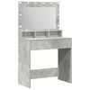 vidaXL Mesa de vestir Cinzento 78,5 x 41 x 135 cm Derivados de Madeira