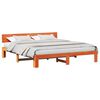 vidaXL Estrutura da Cama com cabeceira Marrom Cera 180 x 200 cm