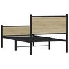 vidaXL Estrutura de cama sem colchão 107x203 cm metal carvalho sonoma