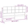 vidaXL Cabeceira estofada com cabeceira Marrom e Preto 200 cm