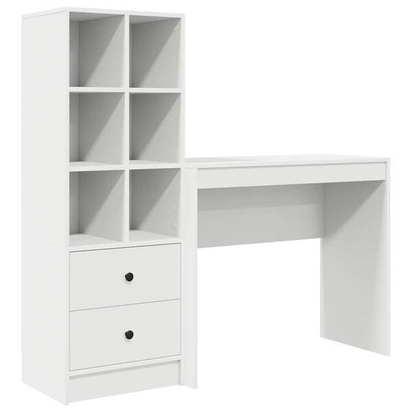 vidaXL Mesa com gaveta 2 pcs Branco