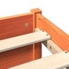 vidaXL Estrutura de Cama de Estante Marrom Cera 200 x 200 cm