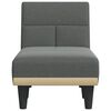 vidaXL Chaise longue tecido cinzento-escuro