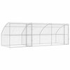 vidaXL Canil de Cachorro 3 pcs Prateado 6 x 2 x 2 m A&ccedil;o galvanizado