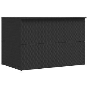 vidaXL Caixa de arruma&ccedil;&atilde;o para jardim 150x100x100 cm vime PE preto