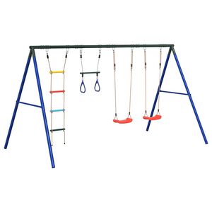 vidaXL Conjunto de baloi&ccedil;os p/ exterior com baloi&ccedil;os trap&eacute;zio e escada