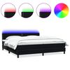 vidaXL Cama box spring c/ colch&atilde;o e LED 200x220 cm veludo preto