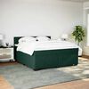 vidaXL Cama com molas/colch&atilde;o 200x200 cm veludo verde-escuro