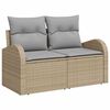 vidaXL Conjunto de Sof&aacute; de Jardim 5 pcs Bege Rattan Sint&eacute;tico
