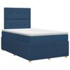 vidaXL Cama box spring com colch&atilde;o Azul 120 x 190 cm Tecido