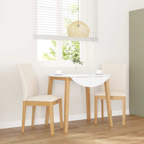 vidaXL Cadeiras de jantar com almofadões 2 pcs madeira maciça