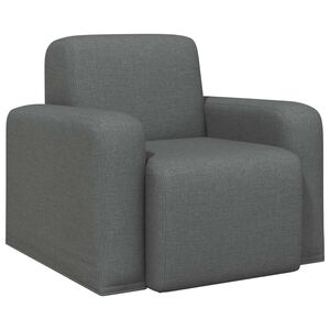 vidaXL poltrona Cinzento-Escuro Tecido